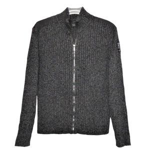 Calvin Klein Jeans 100%  Cotton Men's Ribbed Knit Grey Cardigan Sweater …